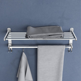 Plantex Stainless Steel Towel Holder in Bathroom/Cloth Hanger for Bathroom/Towel Rack/Towel Holder/Bathroom Accessories - 24 Inch (Chrome Finish)