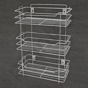 Plantex Stainless Steel Stand for Kitchen Storage Rack/3-Tier Kitchen Stand Organiser/Multipurpose Wall Mount Kitchen Rack (Chrome Finish, Tiered Shelf)