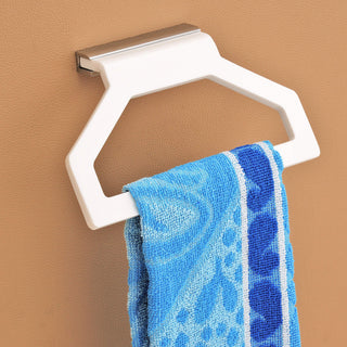 Plantex Opulux 8 mm Acrylic Napkin Hanger/Towel Ring for Wash Basin/Napkin Holder for Bathroom/Kitchen/Bathroom Accessories (White)