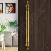 Plantex Heavy Duty Main Door Handle - 14 Inch Pull-Push Handle for Glass & Wooden Doors - Pack of 1 (Brass Antique) - 3 Years Warranty