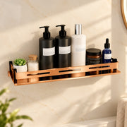 Plantex Multipurose Shelf for Bathroom/Stainless Steel Shelf/Bathroom Accessories - (15 x 5 Inch, PVD Rose Gold)