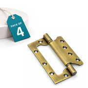 Plantex Butterfly Hinges for Door/Stainless Steel Door Hinges/5 Inch x 14 Gauge Hinge/2.5 mm Hinges for Home/Office/Hotel/Non-Mortise Hinge - Pack of 4 (Brass Antique)