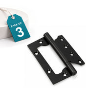 Plantex Butterfly Hinges for Door/Stainless Steel Door Hinges/5 Inch x 14 Gauge Hinge/2.5 mm Hinges for Home/Office/Hotel/Non-Mortise Hinge - Pack of 3 (Black)