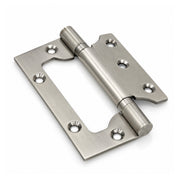 Plantex Stainless Steel Butterfly Hinges for Door/4 Inch x 14 Gauge Hinge/2.5 mm Door Hinge for Home/Office/Hotel/Non-Mortise Hinges - Pack of 1 (Chrome)
