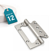Plantex Butterfly Hinges for Door/Stainless Steel Door Hinges/5 Inch x 14 Gauge Hinge/2.5 mm Hinges for Home/Office/Hotel/Non-Mortise Hinge - Pack of 12 (Chrome)