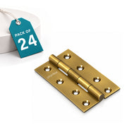 Plantex Heavy Duty Stainless Steel Door Butt Hinges 4 inch x 14 Gauge/1.8 mm Thickness Home/Office/Hotel for Main Door/Bedroom/Kitchen/Bathroom - Pack of 24 (Brass Antique)
