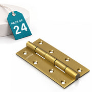 Plantex Heavy Duty Stainless Steel Door Hinges 5 inch x 12 Gauge/2.5 mm Thickness Home/Office/Hotel for Main Door/Bedroom/Kitchen/Bathroom - Pack of 24 (Brass Antique)