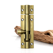 Plantex Stainless Steel Tower Bolt/Tower Bolt for Home,Offices Doors and Windows/4 Inch Tower Bolt for Main Door/Door Latch/Kundi/Chitakini/Door Latch for Windows - Pack of 1 (Brass Antique)