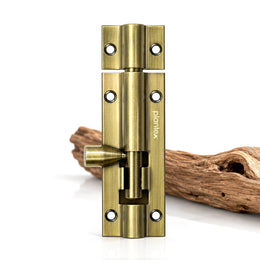 Plantex Stainless Steel Tower Bolt/Tower Bolt for Home,Offices Doors and Windows/4 Inch Tower Bolt for Main Door/Door Latch/Kundi/Chitakini/Door Latch for Windows - Pack of 1 (Brass Antique)