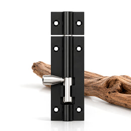 Plantex Stainless Steel 4 inch Tower Bolt/Tower Bolt for Home,Offices Doors and Windows/Tower Bolt for Main Door/Door Latch/Kundi/Chitakini/Door Latch for Windows (Black, Pack of 1)