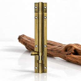 Plantex Stainless Steel 8-inch Tower Bolt/Tower Bolt for Home,Offices Doors and Windows/Tower Bolt for Main Door/Wardrobe Door Latch/Kundi/Chitakini/Door Latch for Windows - Brass Antique (Pack of 1)
