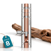 Plantex Stainless Steel 4 inch Tower Bolt/Tower Bolt for Home,Offices Doors and Windows/Tower Bolt for Main Door/Door Latch/Kundi/Chitakini/Door Latch for Windows (Rose Gold & Chrome, Pack of 8)