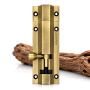 Plantex Stainless Steel Tower Bolt/Tower Bolt for Home,Offices Doors and Windows/Tower Bolt for Main Door/Door Latch/Kundi/Chitakini/Door Latch for Windows - Pack of 1 (Brass Finish, 4 inch)