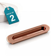 Plantex Sliding Door Handle/Concealed Handle for Sliding Door/160mm Concealed Handle for Wardrobe/Kitchen Cabinet - Pack of 2 (PVD Rose Gold)