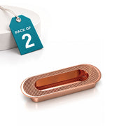 Plantex Sliding Door Handle/Concealed Handle for Sliding Door/96mm Concealed Handle for Wardrobe/Kitchen Cabinet - Pack of 2 (Rose Gold)