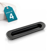 Plantex Sliding Door Handle/Concealed Handle for Sliding Door/160mm Concealed Handle for Wardrobe/Kitchen Cabinet - Pack of 4 (Black)