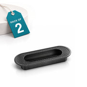 Plantex Sliding Door Handle/Concealed Handle for Sliding Door/96mm Concealed Handle for Wardrobe/Kitchen Cabinet - Pack of 2 (Black)