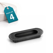 Plantex Sliding Door Handle/Concealed Handle for Sliding Door/96mm Concealed Handle for Wardrobe/Kitchen Cabinet - Pack of 4 (Black)