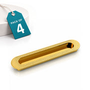 Plantex Sliding Door Handle/Concealed Handle for Sliding Door/160mm Concealed Handle for Wardrobe/Kitchen Cabinet - Pack of 4 (PVD Gold)