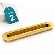 Plantex Sliding Door Handle/Concealed Handle for Sliding Door/224mm Concealed Handle for Wardrobe/Kitchen Cabinet - Pack of 2 (PVD Gold)