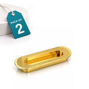 Plantex Sliding Door Handle/Concealed Handle for Sliding Door/96mm Concealed Handle for Wardrobe/Kitchen Cabinet - Pack of 2 (PVD Gold)