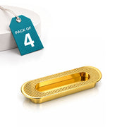 Plantex Sliding Door Handle/Concealed Handle for Sliding Door/96mm Concealed Handle for Wardrobe/Kitchen Cabinet - Pack of 4 (PVD Gold)