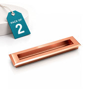 Plantex Sliding Door Handle/Concealed Handle for Sliding Door/160mm Concealed Handle for Wardrobe/Kitchen Cabinet - Pack of 2 (PVD Rose Gold)
