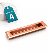 Plantex Sliding Door Handle/Concealed Handle for Sliding Door/160mm Concealed Handle for Wardrobe/Kitchen Cabinet - Pack of 4 (PVD Rose Gold)