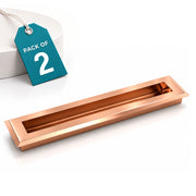 Plantex Sliding Door Handle/Concealed Handle for Sliding Door/224mm Concealed Handle for Wardrobe/Kitchen Cabinet - Pack of 2 (Rose Gold)