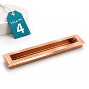 Plantex Sliding Door Handle/Concealed Handle for Sliding Door/224mm Concealed Handle for Wardrobe/Kitchen Cabinet - Pack of 4 (Rose Gold)