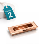 Plantex Sliding Door Handle/Concealed Handle for Sliding Door/96mm Concealed Handle for Wardrobe/Kitchen Cabinet - Pack of 2 (Rose Gold)