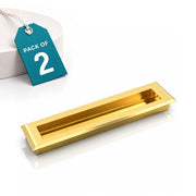 Plantex Sliding Door Handle/Concealed Handle for Sliding Door/160mm Concealed Handle for Wardrobe/Kitchen Cabinet - Pack of 2 (PVD Gold)