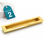 Plantex Sliding Door Handle/Concealed Handle for Sliding Door/224mm Concealed Handle for Wardrobe/Kitchen Cabinet - Pack of 2 (PVD Gold)