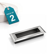 Plantex Sliding Door Handle/Concealed Handle for Sliding Door/96mm Concealed Handle for Wardrobe/Kitchen Cabinet - Pack of 2 (Satin)