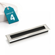 Plantex Sliding Door Handle/Concealed Handle for Sliding Door/160mm Concealed Handle for Wardrobe/Kitchen Cabinet - Pack of 4 (Satin)