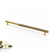 Plantex Stainless Steel & Aluminium Cabinet Handle/288mm Wardrobe Door Handle/Cupboard Pull-Push Handles for Home/Office - Pack of 1 (Brass Antique & Gold)
