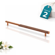 Plantex Stainless Steel & Aluminium Cabinet Handle/288mm Wardrobe Handle for Home/Cupboard Door Pull-Push Handles for Office - Pack of 2 (Rose Gold)