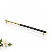 Plantex Stainless Steel & Aluminium Cabinet Handle/450mm Wardrobe Door Handle/Cupboard Pull-Push Handles for Home/Office - Pack of 1 (Black & Gold)