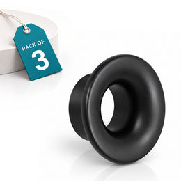 Plantex Knobs for Drawers/Round Drawer Knobs for Cabinets/Pull-Push Knob for Kitchen/Bedroom Drawer - Pack of 3 (Black)