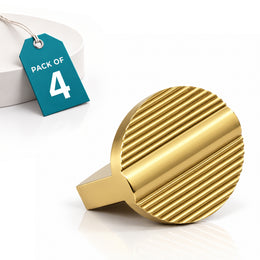 Plantex Knobs for Drawers/Round Drawer Knobs for Cabinets/Pull-Push Knobs for Kitchen/Bedroom Drawer - Pack of 4 (Gold)
