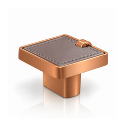 Plantex Knobs for Drawers/Drawer Knobs/Square Knob for Cabinets/Pull-Push Knob for Kitchen/Bedroom/Drawer - Pack of 1 (Rose Gold & Satin Black)