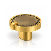 Plantex Knobs for Drawers/Drawer Knobs/Round Knob for Cabinets/Pull-Push Knob for Kitchen/Bedroom/Drawer - Pack of 1 (Brass Antique & Gold)