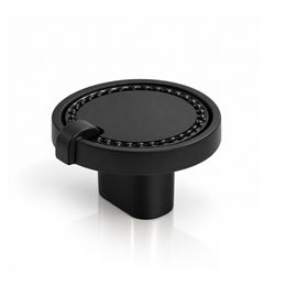 Plantex Knobs for Drawers/Drawer Knobs/Round Knob for Cabinets/Pull-Push Knob for Kitchen/Bedroom/Drawer - Pack of 1 (DC-Black & Z-Black)