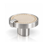 Plantex Knobs for Drawers/Drawer Knobs/Round Knob for Cabinets/Pull-Push Knob for Kitchen/Bedroom/Drawer - Pack of 1 (Satin Steel & Chrome)