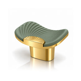 Plantex Knobs for Drawers/Drawer Knobs/Rectangle Knob for Cabinets/Pull-Push Knob for Kitchen/Bedroom/Drawer - Pack of 1 (Gold & Green)
