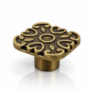 Plantex Knobs for Drawer/Square Drawer Knobs/Knobs for Cabinets/Pull-Push Knobs for Kitchen/Bedroom Drawer - Pack of 1 (DTK-299, Brass Antique)