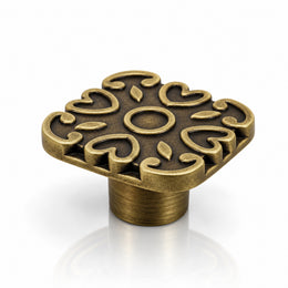 Plantex Knobs for Drawer/Square Drawer Knobs/Knobs for Cabinets/Pull-Push Knobs for Kitchen/Bedroom Drawer - Pack of 1 (DTK-299, Brass Antique)