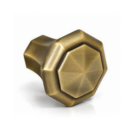 Plantex Knobs for Drawer/Octagon Shape Drawer Knobs/Knobs for Cabinets/Pull-Push Knobs for Kitchen/Bedroom Drawer - Pack of 1 (DTK-302, Brass Antique)