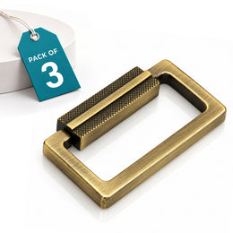 Plantex Rajwadi Drawer Kadi/3.5 Inch Drawer Handle/Pull-Push Kadi for Home/Office Cabinet - Pack of 3 (Brass Antique)