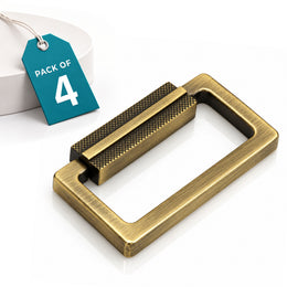 Plantex Rajwadi Drawer Kadi/3.5 Inch Drawer Handle/Pull-Push Kadi for Home/Office Cabinet - Pack of 4 (Brass Antique)
